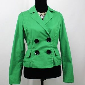 Express Solid Green Blazer Size 6 Green